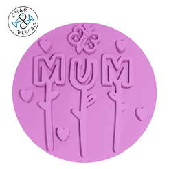 Mum_Stamp.png Mum - Stamp Embosser - Cookie - Fondant