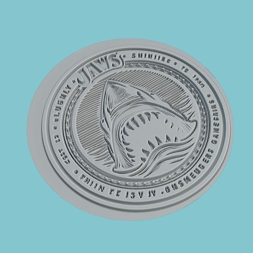 b_12.jpg Jaws Movie Medallion  Jaws 3d  Model Stl Obj