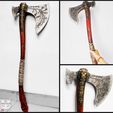 leviathanAXE.jpg Leviathan AXE Blade Head (No Wood)  - Weapon Kratos - God Of War 3D print model