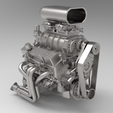 Chevy.SB.Supercharged.003.png Supercharged SBC Small Block Chevy V8 Engine 1/8 TO 1/25 SCALE