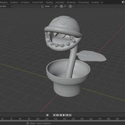 p5.png Archivo STL Planta Carnívora Super Mario Bros・Plan de impresora 3D para descargar