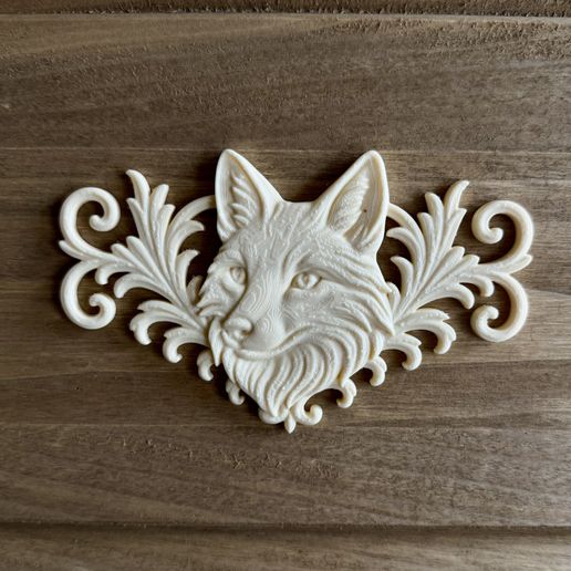 relief set fox animal symbol model