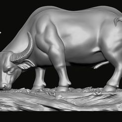 123.2.jpg Файл STL Buffalo Statue 3D print model・Шаблон для загрузки и 3D-печати