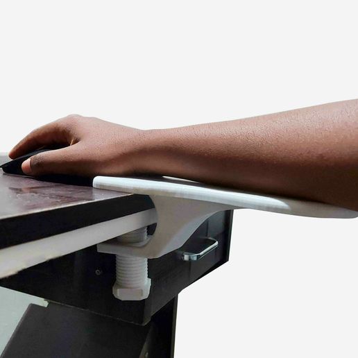 Ergonomic Attachable Office Desk Arm Rest. 3D model