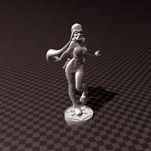 Miss_Darth_Vader.jpg Free STL file Star Wars - Miss Darth Vader ⭐・Object to download and to 3D print, FiveNights