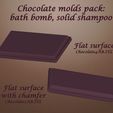 ChocolateIMG2.jpg Chocolate bars molds pack: BATH BOMB, SOLID SHAMPOO