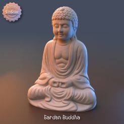 gb.jpg Fichier 3D Statue de Bouddha de jardin・Modèle à imprimer en 3D à télécharger