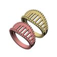 Pin-Double-Diamond-lip-ring-size7-8-04.jpg Fichier STL Bague à lèvres en diamant à mailles en épingle à cheveux - tailles 7 et 8 - modèle d'impression 3D・Modèle imprimable en 3D à télécharger
