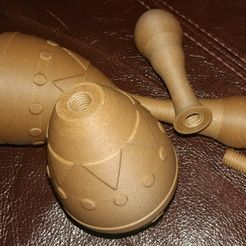 0621190002_2.jpg Archivo STL Pequeñas maracas en relieve con diseño semi-tradicional・Diseño de impresora 3D para descargar