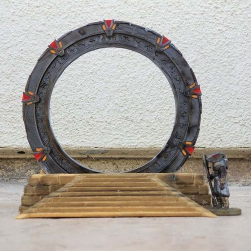 FIXED Stone Base For 28mm Stargate 3D model