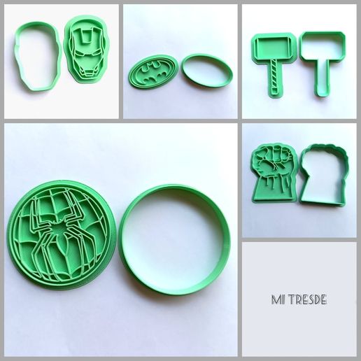 Cutting superheroes Cutting superheroes and markers 3D model 3D model