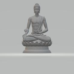 1.png Archivo STL Estatua de Buda Modelo de impresión 3D・Modelo imprimible en 3D para descargar