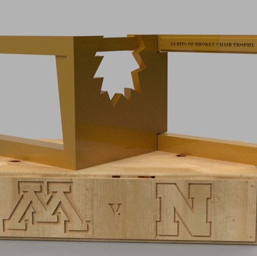 $5 Bits of Broken Chair Trophy 3D model