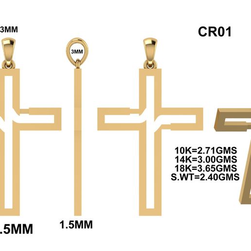 Crucifix pendant ready for printing 3D model