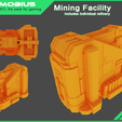 a Tre Scifi building miniatures STL file pack for gaming Mining reid Scifi Structures Vol 1