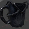 renkli-Arka.png 3D Printable Black Widow Spider Mug - Gothic & Horror Cup STL obj
