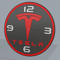 4242342.png Файл STL Часы Tesla・Шаблон для 3D-печати для загрузки