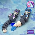 5.jpg 🐱💦Floppy-Eared Mermaid Kitty + Basic Kitty - porte-clés flexi