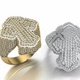 B.jpg Cross Ring STL 3D Model for Jewelry 3D Printing