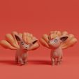 vulpix-render.jpg Pokemon - Vulpix with 2 poses