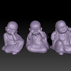 budas.jpg Файл OBJ Три маленьких будды・3D-печатная модель для загрузки