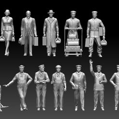 534534526456754.jpg Mitarbeiter Passagiere 3D-Druckmodell