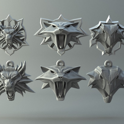 Capture_d_e_cran_2016-08-03_a__13.48.13.png Free STL file Witcher amulet collection・Template to download and 3D print