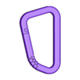 mousqueton_anguleux_fermé_by_Roudcach.STL quadrangular Carabiner Mousqueton Mosquetón2