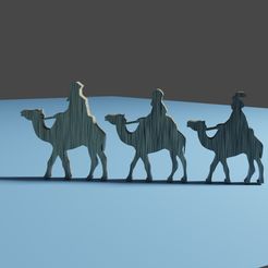 Wise-Men-on-Camels.jpg STL file Wise Men Ornament・3D print design to download, Sardac777