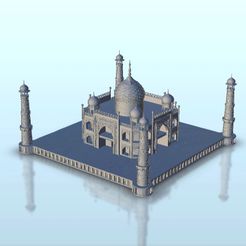 1.jpg Download STL file Taj Mahal Indian Mausoleum with minarets - Flames of war Bolt Action Oriental Indian Age of Sigmar Medieval Warhammer • 3D print design, Hartolia-miniatures