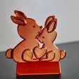 IMG_0406.jpg Charming 3D Printed Rabbit Figurine with Heart Symbo