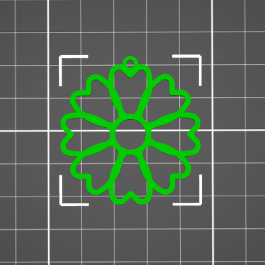 FLOWER, PENDANT FOR NECKLACE, JEWELRY, EARRINGS, KEYCHAIN, CHARM 3D model