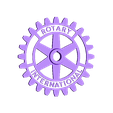 Rotary_Wheel_Gold.stl Rotary International Symbol - Dual Extrusion
