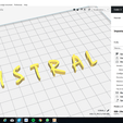 CURA.png MISTRAL font uppercase 3D letters file