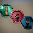 merbatman.jpg Modular Hexagonal Dovetail display box compatible with LEGO®  minifigures