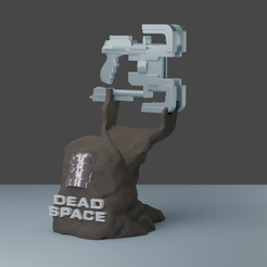DeadSpaceStandV3.png Descargar archivo Dead Space CONTROLADOR / SOPORTE DE JOYSTICK PARA PS4 / PS5 • Modelo para la impresora 3D, LittleRick01