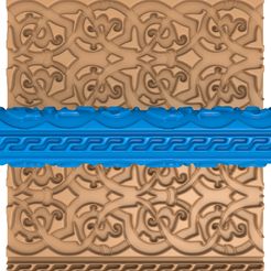 545455.jpg Fichier 3D rouleau d'argile à motifs orientaux / rouleau de poterie / rouleau d'argile à feuilles / imprimeur de motifs de fleurs・Design à télécharger et à imprimer en 3D