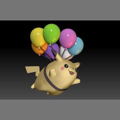 PikachuFlyingPikachuFlying.jpg Datei STL Pokemon Pikachu Fliegen・Modell für 3D-Druck zum herunterladen