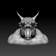 were3.jpg werewolf bust 3d model for 3d print