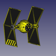 TIE-MINE.png TIE/mg Mining Guild starfighter 3.75" figure toy ship 3d print files