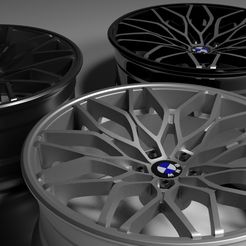2.jpg STL file BMW M Performance Rim & Keychain・3D printer model to download