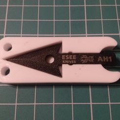 DSC_4848.jpg Free STL file ESEE arrowhead case holder (AH1) + cover・3D print design to download