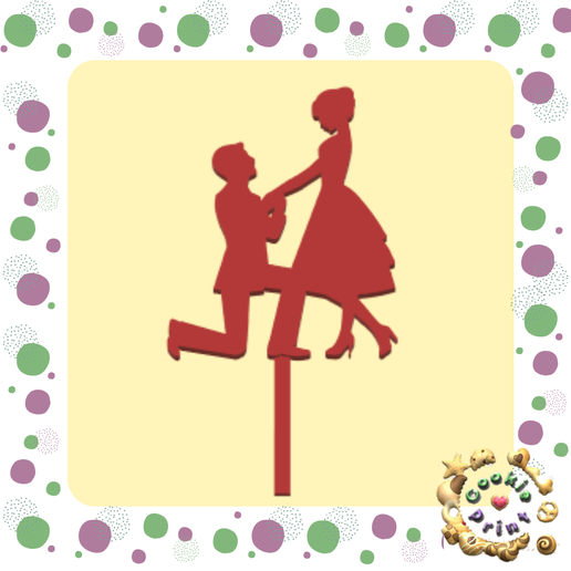 VALENTINE'S DAY TOPPER HAND ORDER 3D model