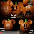 backmickey.jpg Spooky Cute Mickey & Minnie Mouse Pumpkins