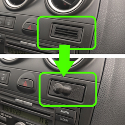 fiesta.png Fichier STL Ford Fiesta MK6 - support de téléphone au lieu du support de pièces de monnaie・Objet pour imprimante 3D à télécharger