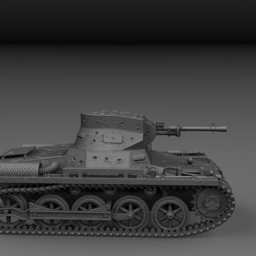 Panzer I (PzKpfw I) German WWII - High Precision STL Model - 3D Printing