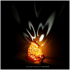 2017_21.jpg Free STL file Rooster Lamps・3D printer model to download