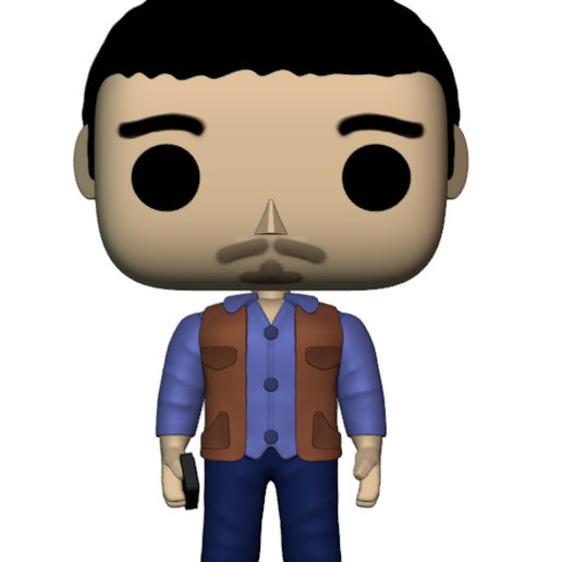 Custom Pop Father with phone (Funko) 3D model