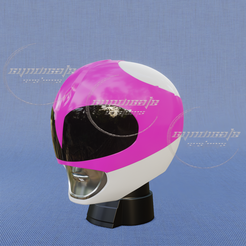 0026.png V1 set of MMPR Hero helmets digital 3D model ready for download