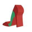 High_Heel_PS_03.png High Heel and Pony Tail Shaped Phone Stand Bundle- Instant Download - No Supports Needed